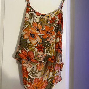 Billabong Floral Tie Front Tank